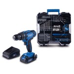Wiertarko-wkrętarka w walizce + bateria 2 Ah + ładowarka 2,4 A + akcesoria C-DTB74/1-X 20 V IXES