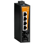 Przełącznik sieciowy, Niezarządzalny, Fast Ethernet, 4x RJ45, 1 ST wielomodowy, -10 °C...60 °C, IP30, IE-SW-BL05-4TX-1ST