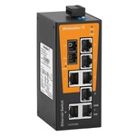 Przełącznik sieciowy, Niezarządzalny, Fast Ethernet, 7x RJ45, 1 SC wielomodowy, -10 °C...60 °C, IP30, IE-SW-BL08-7TX-1SC