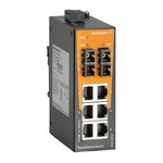 Przełącznik sieciowy, Niezarządzalny, Fast Ethernet, 6x RJ45, 2x SC jednomodowy, -40 °C...75 °C, IP30, IE-SW-EL08-6TX-2SCS