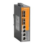 Przełącznik PoE, niezarządzany PoE, Fast Ethernet, 4x RJ45 10/100 BaseT(X) PoE+, 2x SC wielomodowy, IP30, -40 °C...75 °C, IE-SW-EL06-4POE-2SC