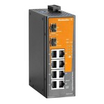 Przełącznik PoE, niezarządzany PoE, Gigabit Ethernet, 8x RJ45 10/100/1000 BaseT(X) PoE+, 2x 100/1000BaseSFP Slot, IP30, -40 °C...75 °C, IE-SW-EL10-8GTPOE-2GESFP