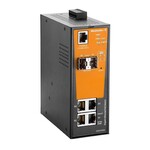 Przełącznik sieciowy, zarządzany PoE, Gigabit Ethernet, 4 RJ45 10/100/1000BaseT(X) PoE+, 2x 100/1000BaseSFP Slot, -40 °C...75 °C, IP30, IE-SW-AL06M-4GTPOE-2GESFP
