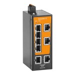 Przełącznik sieciowy, Niezarządzalny, Fast Ethernet, 8x RJ45, -40 °C...75 °C, IP30, IE-SW-BLB-08-8TX