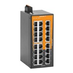 Przełącznik sieciowy, Niezarządzalny, Fast Ethernet, 24x RJ45, -40 °C...75 °C, IP30, IE-SW-BLB-24-24TX