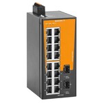 Przełącznik sieciowy, Niezarządzalny, Fast/Gigabit Ethernet, 16x RJ45, 2x 100/1000BaseSFP Slot, -40 °C...75 °C, IP30, IE-SW-BLB-18-16TX-2GESFP