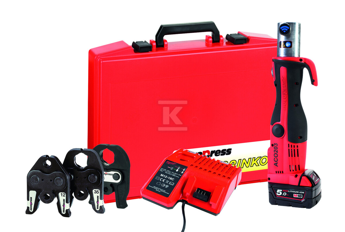 Zaciskarka ACO203 zestaw, 18 V - 625-5SE/ACO203