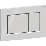 Pulsante di azionamento Geberit Sigma01, frontale, cromo lucido, rettangolare