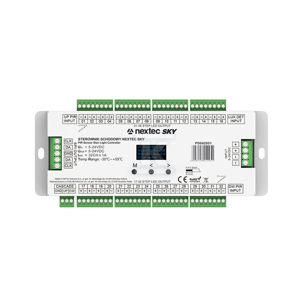 Sterownik schodowy Nextec Sky 32x1A - PD042951
