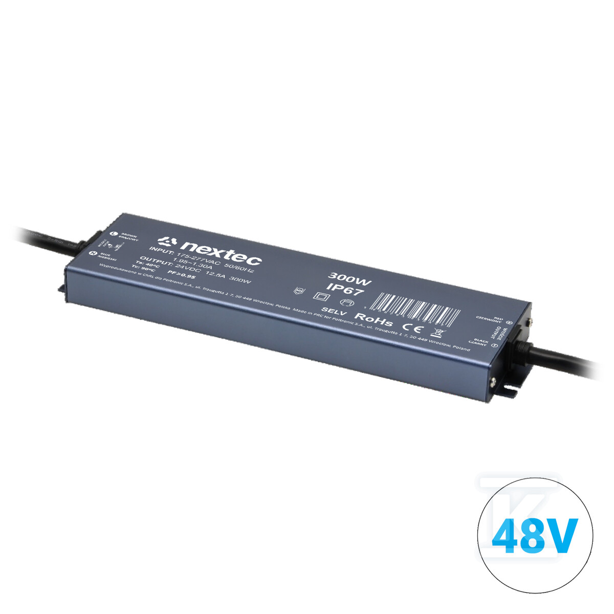 Zasilacz wodoodporny Super Slim 48V - PB047475