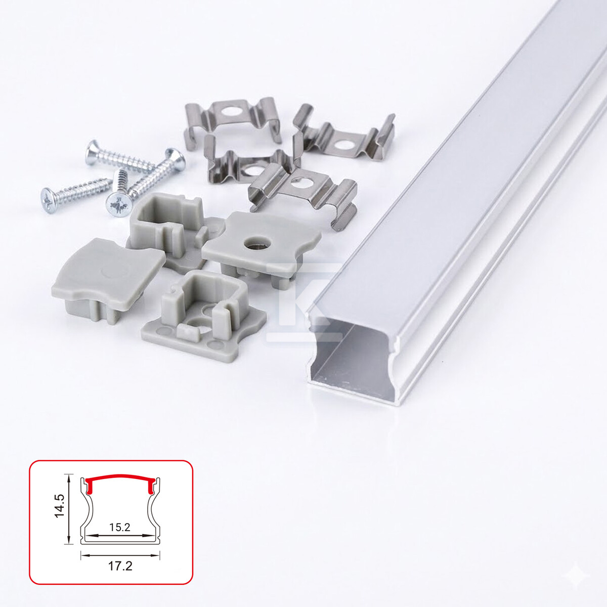 Nextec felületre szerelhető LED profil, - PC048502