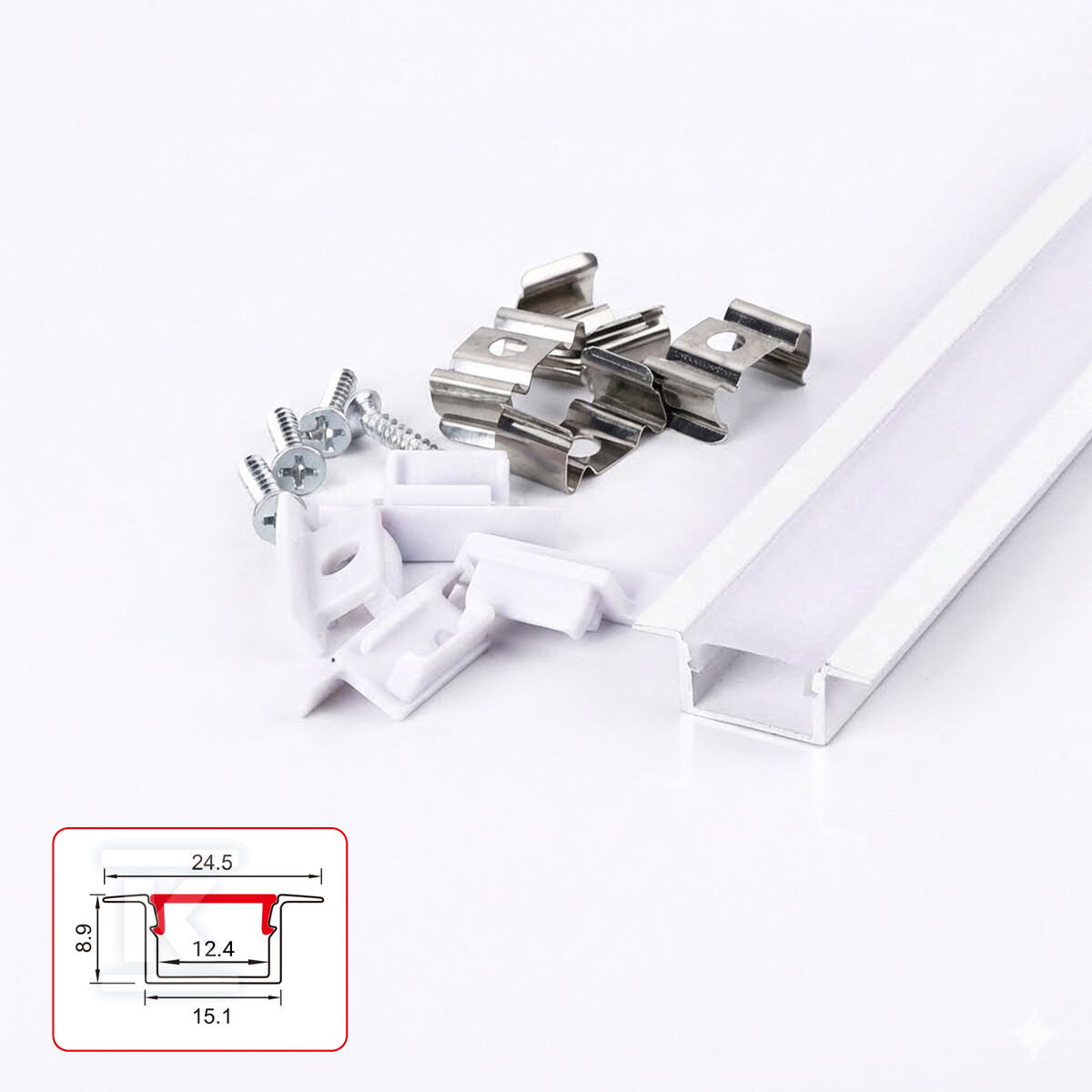 Profil LED Nextec podtynkowy Typ PTA + - PC048397
