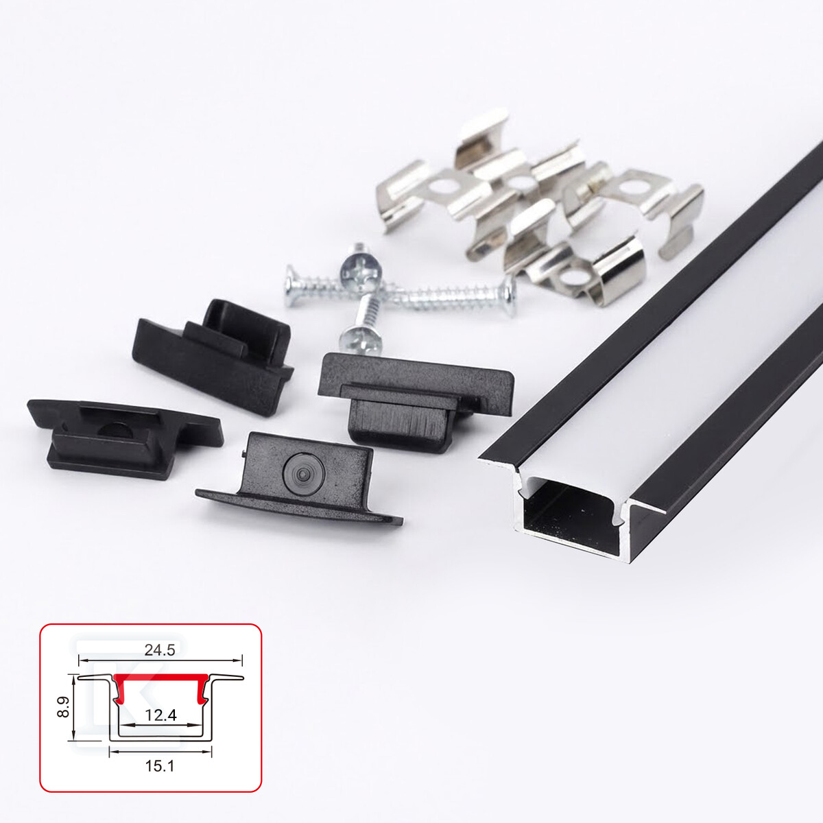 Profil LED Nextec podtynkowy Typ PTA + - PC048403