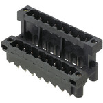 Złącze wtykowe do PCB (przyłącze płytki), 320 V, 15 A, Raster w mm: 5.08, Liczba biegunów: 48, Połączenie lutowane THT/THR, skrzynia, SLDV-THR 5.08/48/180FLF 3.2SN BK BX