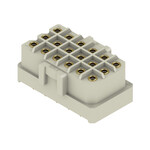 Złącze wtykowe do PCB (przyłącze płytki), 320 V, 14 A, Raster w mm: 5.00, Liczba biegunów: 18, Połączenie lutowane THR, skrzynia, RSV1,6 LB18 GR 3,2 AU