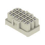 Złącze wtykowe do PCB (przyłącze płytki), 320 V, 14 A, Raster w mm: 5.00, Liczba biegunów: 18, Połączenie lutowane THR, skrzynia, RSV1,6 LB18 GR 3,2 SN