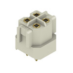 Złącze wtykowe do PCB (przyłącze płytki), 320 V, 14 A, Raster w mm: 5.00, Liczba biegunów: 4, Połączenie lutowane THR, skrzynia, RSV1,6 LB4 GR 3,2 AU