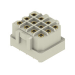 Złącze wtykowe do PCB (przyłącze płytki), 320 V, 14 A, Raster w mm: 5.00, Liczba biegunów: 12, Połączenie lutowane THR, skrzynia, RSV1,6 LB12 GR 3,2 AU