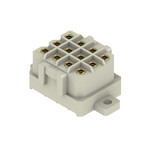 Złącze wtykowe do PCB (przyłącze płytki), 320 V, 14 A, Raster w mm: 5.00, Liczba biegunów: 12, Połączenie lutowane THR, skrzynia, RSV1,6 LBF12 GR 3,2 AU