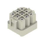 Złącze wtykowe do PCB (przyłącze płytki), 320 V, 14 A, Raster w mm: 5.00, Liczba biegunów: 9, Połączenie lutowane THR, skrzynia, RSV1,6 LB9 GR 3,2 SN