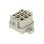 Złącze wtykowe do PCB (przyłącze płytki), 320 V, 14 A, Raster w mm: 5.00, Liczba biegunów: 9, Połączenie lutowane THR, skrzynia, RSV1,6 LBF9 GR 3,2 AU