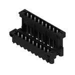 Złącze wtykowe do PCB (przyłącze płytki), 320 V, 15 A, Raster w mm: 5.08, Liczba biegunów: 18, Połączenie lutowane THT/THR, skrzynia, SLDV-THR 5.08/18/180F 1.5SN BK BX
