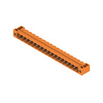 Złącze wtykowe do PCB (przyłącze płytki), 320 V, 24 A, Raster w mm: 5.08, Liczba biegunów: 18, Połączenie lutowane THR, skrzynia, SL 5.08HC/18/90F 3.2SN OR BX