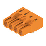 Złącze wtykowe do PCB (przyłącze płytki), 320 V, 23 A, Raster w mm: 5.08, Liczba biegunów: 4, Połączenie lutowane THR, skrzynia, BLL 5.08/04/90 3.2 SN OR BX