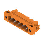 Złącze wtykowe do PCB (przyłącze płytki), 320 V, 24 A, Raster w mm: 5.08, Liczba biegunów: 5, Połączenie lutowane THR, skrzynia, SL 5.08HC/05/90LF 3.2SN OR BX