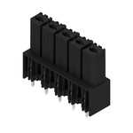 Złącze wtykowe do PCB (przyłącze płytki), 630 V, 56.8 A, Raster w mm: 7.62, Liczba biegunów: 5, Połączenie lutowane THR, skrzynia, BVL 7.62HP/05/180 3.5SN BK BX