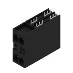 Złącze wtykowe do PCB (przyłącze płytki), 630 V, 47 A, Raster w mm: 7.62, Liczba biegunów: 4, Połączenie lutowane THR, skrzynia, SVD 7.62HP/04/270G 3.2SN BK BX