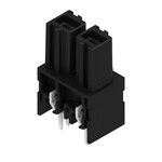 Złącze wtykowe do PCB (przyłącze płytki), 630 V, 76 A, Raster w mm: 10.16, Liczba biegunów: 2, Połączenie lutowane THR, skrzynia, BUL 10.16HP/02/180 4.5AG BK BX SO