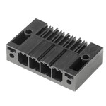 Złącze wtykowe do PCB (przyłącze płytki), 630 V, 57 A, Raster w mm: 7.62, Liczba biegunów: 4, Połączenie lutowane THR, skrzynia, SV 7.62HP/04/90SF 3.5SN BK BX
