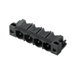 Złącze wtykowe do PCB (przyłącze płytki), 500 V, 29 A, Raster w mm: 7.62, Liczba biegunów: 4, Połączenie lutowane THR, skrzynia, SL 7.62HP/04/90LF 3.2 SN BK BX