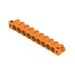 Złącze wtykowe do PCB (przyłącze płytki), 500 V, 29 A, Raster w mm: 7.62, Liczba biegunów: 9, Połączenie lutowane THR, skrzynia, SL 7.62HP/09/90LF 3.2 SN OR BX