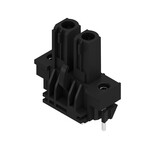 Złącze wtykowe do PCB (przyłącze płytki), 630 V, 24 A, Raster w mm: 7.62, Liczba biegunów: 2, Połączenie lutowane THR, skrzynia, BLL 7.62HP/02/180LF 3.2SN BK BX
