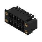 Złącze wtykowe do PCB (przyłącze płytki) 160 V 17.5 A Raster w mm: 3.81 Liczba biegunów: 12 Połączenie lutowane THR skrzynia SCDN 3.81/12/90F 3.2SN BK BX