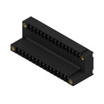 Złącze wtykowe do PCB (przyłącze płytki) 160 V 17.5 A Raster w mm: 3.81 Liczba biegunów: 30 Połączenie lutowane THT/THR skrzynia SCDV-THR 3.81/30/90F 3.2SN BK BX