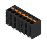 Zacisk płytki drukowanej, 1000 V, 41 A, Raster w mm: 7.50, 6 mm2, Liczba biegunów: 7, PUSH IN bez aktuatora, Połączenie lutowane THR, 180°, skrzynia, LLFS 7.50/07/180V 5.0SN BK BX