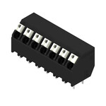 Zacisk płytki drukowanej, 320 V, 17.5 A, Raster w mm: 5.08, 1.5 mm2, Liczba biegunów: 7, PUSH IN z aktuatorem, Połączenie lutowane THT/THR, 135°, Tape, LSF-SMT 5.08/07/135 3.5SN BK RL