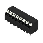 Zacisk płytki drukowanej, 320 V, 17.5 A, Raster w mm: 5.08, 1.5 mm2, Liczba biegunów: 8, PUSH IN z aktuatorem, Połączenie lutowane THT/THR, 135°, Tape, LSF-SMT 5.08/08/135 3.5SN BK RL