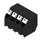 Zacisk płytki drukowanej, 320 V, 17.5 A, Raster w mm: 5.08, 1.5 mm2, Liczba biegunów: 4, PUSH IN z aktuatorem, Połączenie lutowane THT/THR, 135°, Tube, LSF-SMT 5.08/04/135 1.5SN BK TU