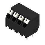 Zacisk płytki drukowanej, 320 V, 17.5 A, Raster w mm: 5.08, 1.5 mm2, Liczba biegunów: 4, PUSH IN z aktuatorem, Połączenie lutowane THT/THR, 135°, Tape, LSF-SMT 5.08/04/135 3.5SN BK RL