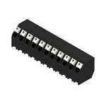 Zacisk płytki drukowanej, 320 V, 17.5 A, Raster w mm: 5.08, 1.5 mm2, Liczba biegunów: 11, PUSH IN z aktuatorem, Połączenie lutowane THT/THR, 135°, Tub, LSF-SMT 5.08/11/135 1.5SN BK TU