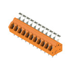 Zacisk płytki drukowanej, 320 V, 24 A, Raster w mm: 5.00, 2.5 mm2, Liczba biegunów: 11, Złącze sprężynowe z aktuatorem, Połączenie lutowane THR, 135°, LMZFL 5/11/135 3.5OR
