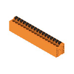 Zacisk płytki drukowanej, 320 V, 24 A, Raster w mm: 5.00, 2.5 mm2, Liczba biegunów: 17, PUSH IN z aktuatorem, Połączenie lutowane THR, 180°, skrzynia, LMF 5.00/17/180 3.5SN OR BX