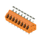 Zacisk płytki drukowanej, 320 V, 24 A, Raster w mm: 5.00, 2.5 mm2, Liczba biegunów: 8, Złącze sprężynowe z aktuatorem, Połączenie lutowane THR, 135°, LMZFL 5/8/135 3.5OR