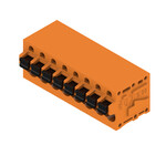 Zacisk płytki drukowanej, 320 V, 24 A, Raster w mm: 5.00, 2.5 mm2, Liczba biegunów: 8, PUSH IN z aktuatorem, Połączenie lutowane THR, 90°, skrzynia, LMF 5.00/08/90 3.5SN OR BX