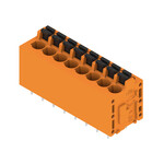 Zacisk płytki drukowanej, 320 V, 24 A, Raster w mm: 5.00, 2.5 mm2, Liczba biegunów: 8, PUSH IN z aktuatorem, Połączenie lutowane THR, 180°, skrzynia, LMF 5.00/08/180 3.5SN OR BX
