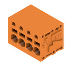 Zacisk płytki drukowanej, 320 V, 24 A, Raster w mm: 5.00, 2.5 mm2, Liczba biegunów: 4, PUSH IN bez aktuatora, Połączenie lutowane THR, 90°, skrzynia, LMFS 5.00/04/90 3.5SN OR BX